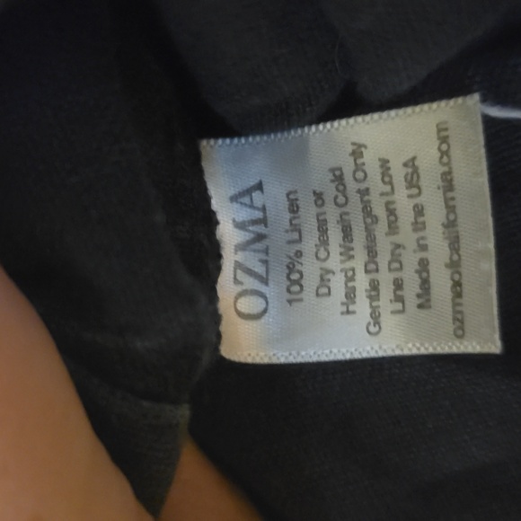 Ozma Of California Juno Pant In Washed Black 100% Heavy Laundered Linen - Picture 7 of 7